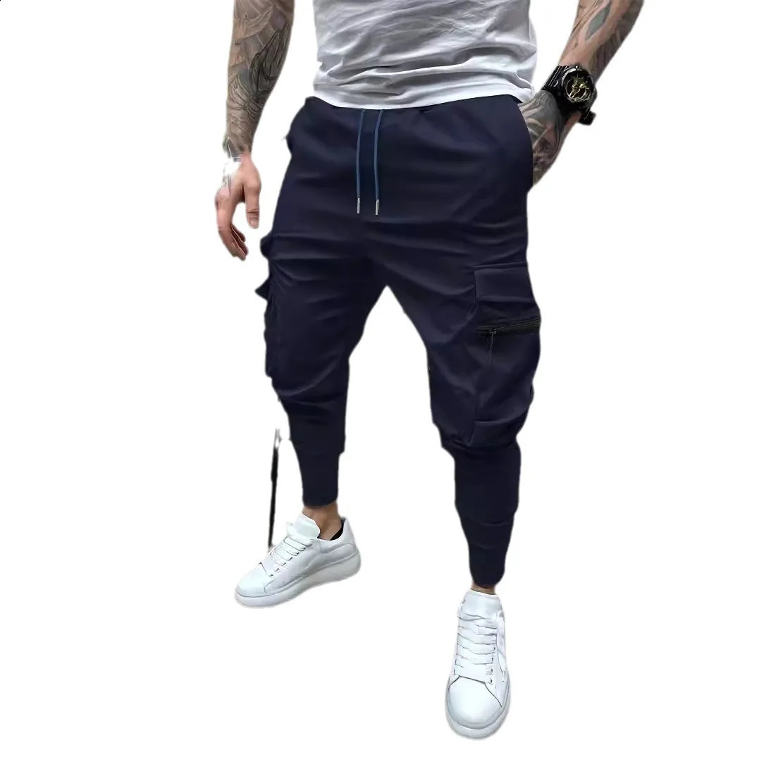 Mens Casual MultiPocket Slim Fit Cargo Pants 250729