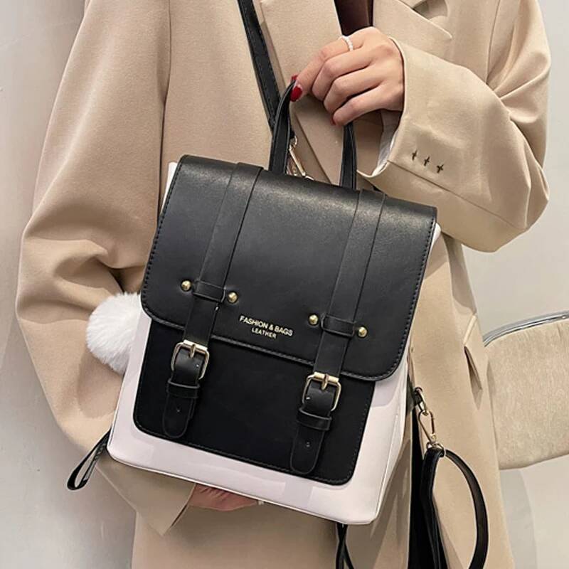 Fashion Women Backpack Female High Quality Leather Small Book School Bags for Teenage Girls Sac A Dos Travel Rucksack Mochilas high-quality