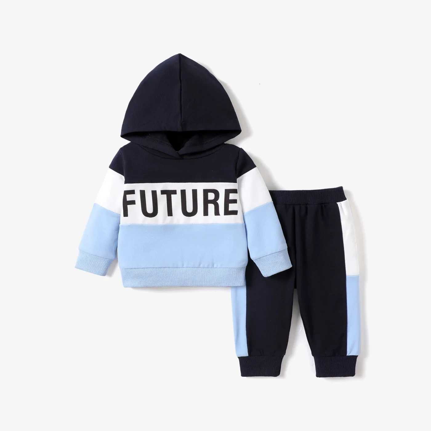 2pcs Baby Boy Letter Classic Long Sleeve Set Soft and Comfortable Perfect for Outings and Daily Wear Z250811