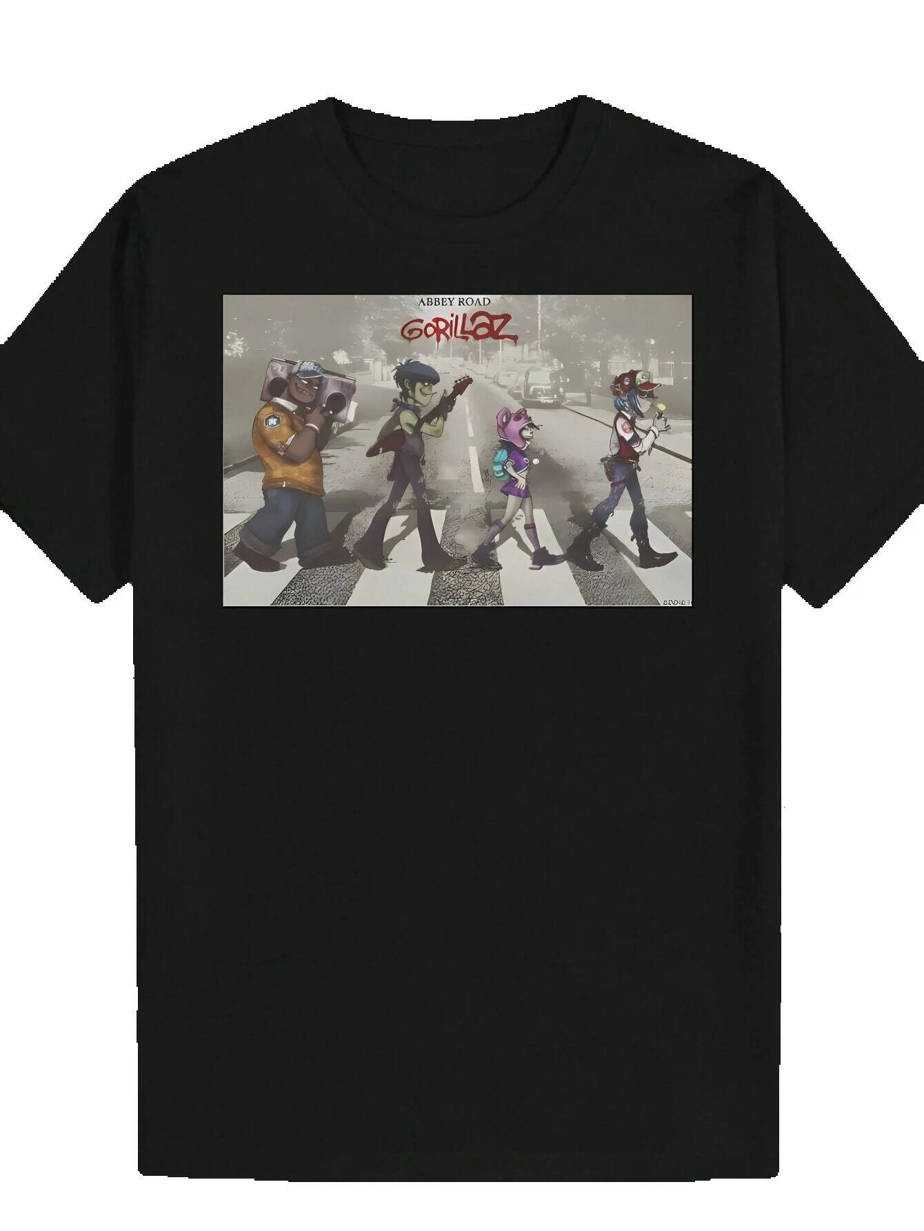 Men's Summer Pattern - Black Polyester Crew Neck T-Shirt with Eye-catching 'GRIZZLY' Print Unique Personality Design, Machine Washable,