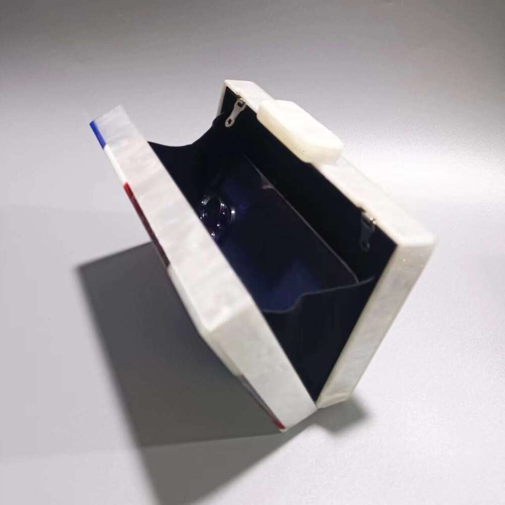 Women's New Acrylic Splicing Evening Single Shoulder Crossbody Wedding Banquet Clutch Chain Bag