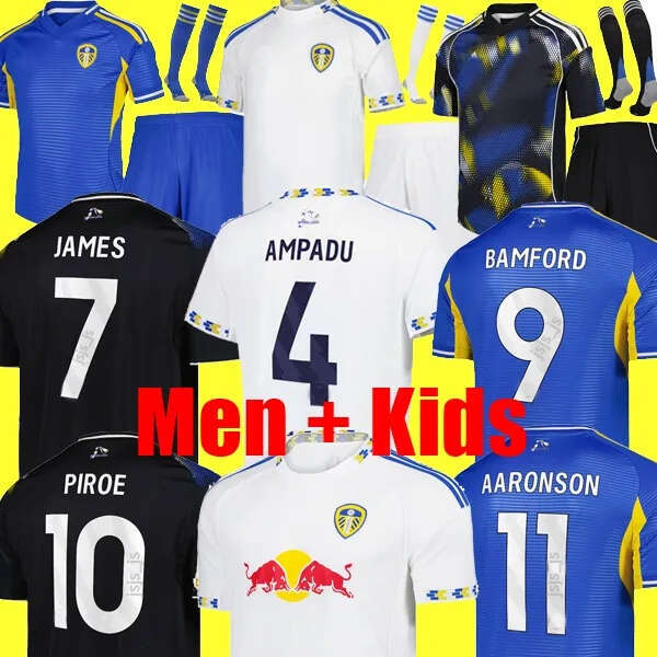 25 26 Leeds Unitedd fans player AMPADU Llorente leeds football shirt Soccer Jerseys STRUIJK RODON ROTHWELL BAMFORD PIROE AARONSON MATEO JOSEPH Uniforms Men Kids GNO