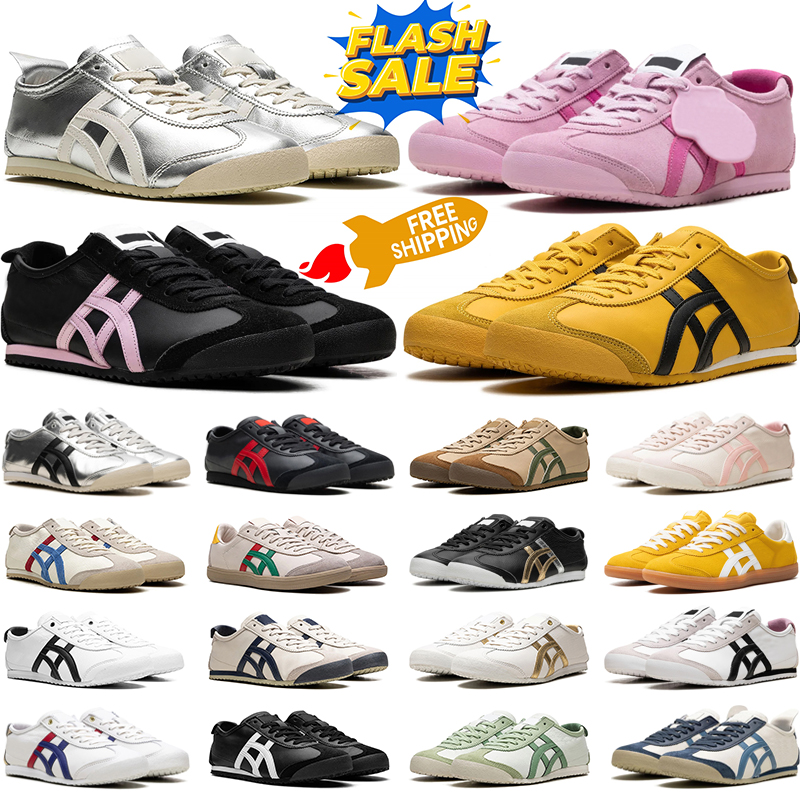 Free shipping with box designer shoes mens sneakers mexico 66 tiger Outdoor Triple White Black Pink Blue women sports trainers