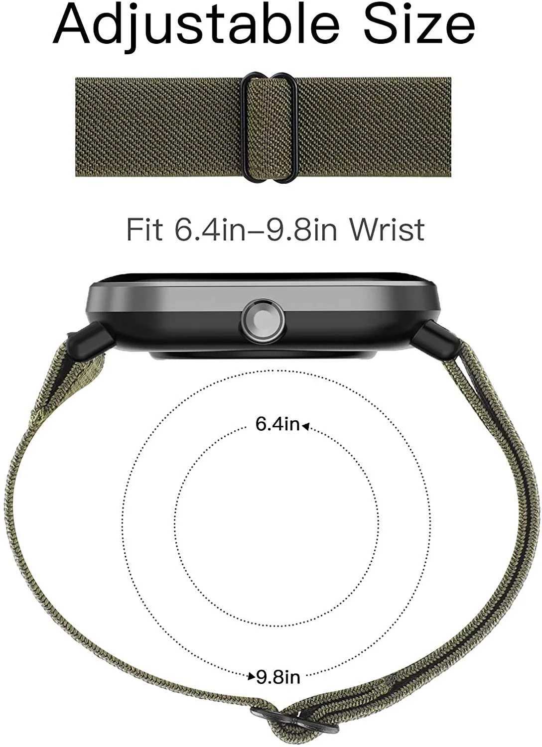 20mm/22mm Band for Amazfit GTS 4/2/2e/3/GTS2 Mini/GTR/4/3/Pro/GTR2/42mm/Stratos Nylon Elastic Watch Bracelet Amazfit Bip Strap W250811