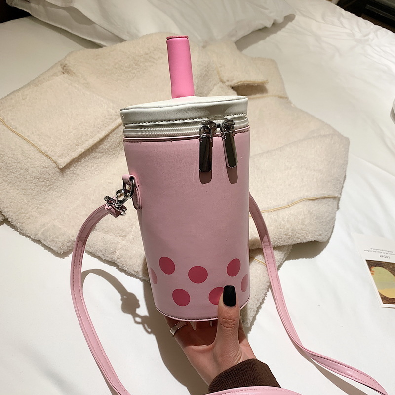 New Milk Tea Personalized Small for Women Trendy Fashion Versatile Crossbody Phone Bag Korean Version Cute Girl Bucket Backpack ddmymoon