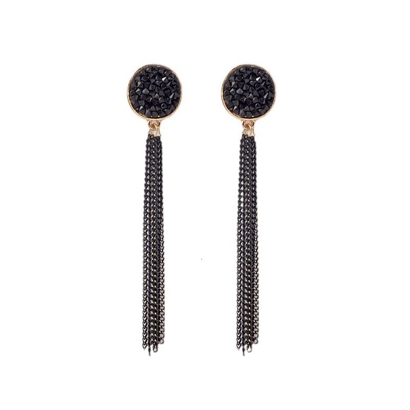 Trendy Hot-Selling Korean Style Internet Celebrity Long Tassel Women's Elegant Ear Studs Simple Earrings Jewelry