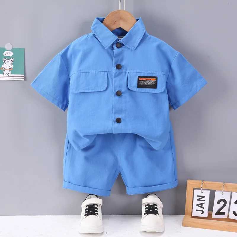 New Summer Baby Clothes Suit Children Boys Shirt Shorts 2Pcs/Sets Infant Outfits Toddler Casual Cotton Costume Kids Tracksuits Z250811