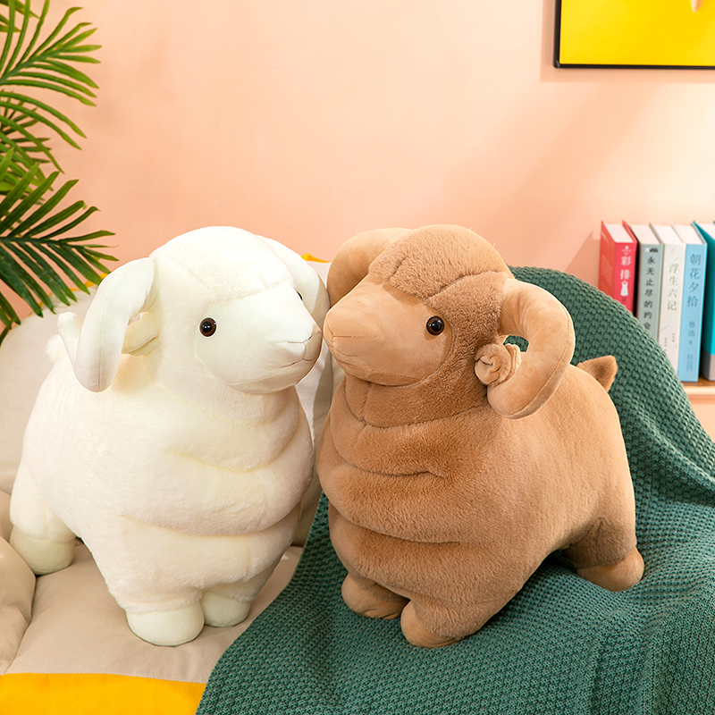 Cartoon alpaca plush toy - realistic baby lamb figurine Y260128