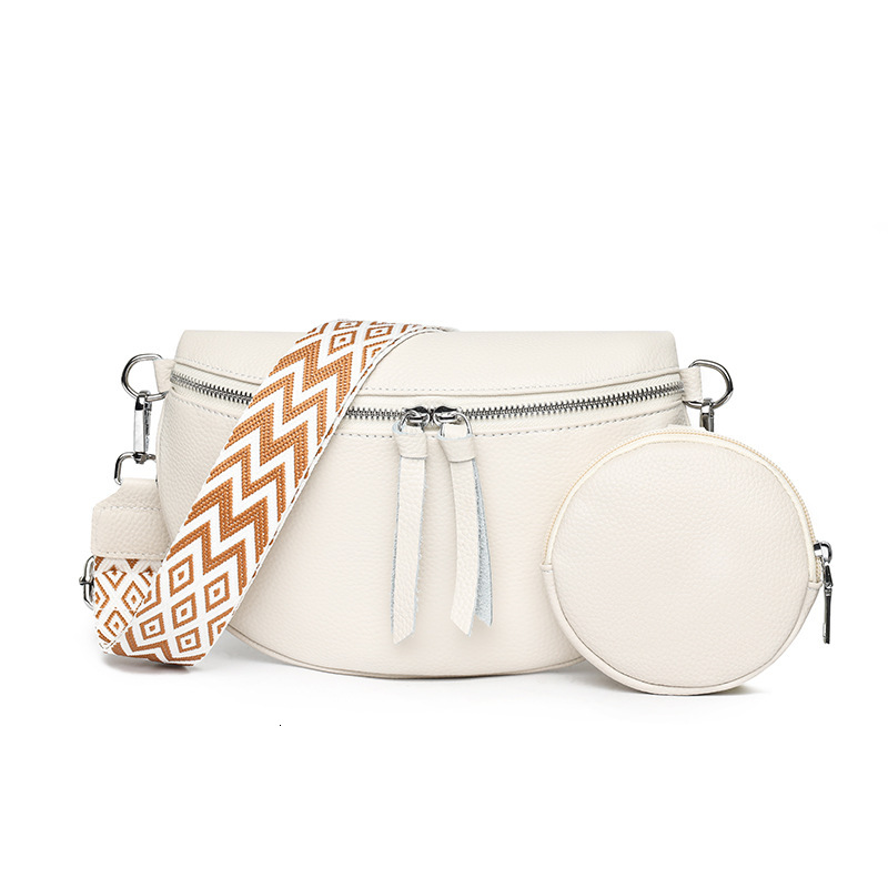 Top Layer Cowhide for Women 2025 New Fashion Chest Single Shoulder Crossbody Trendy Saddle Genuine Leather Women's Bag ddmymoon