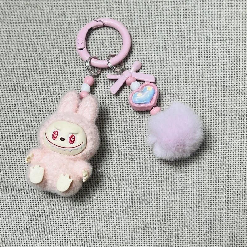 Cartoon Christmas Gift Kawaii Particles Phone Chain Keychain Bag Cell Charm Cute Key