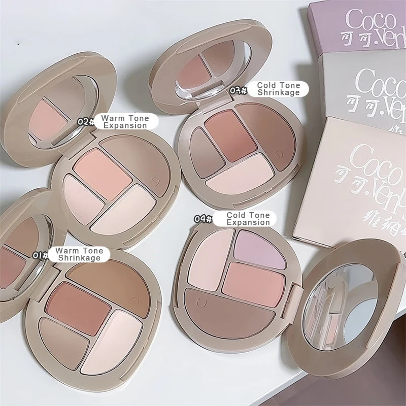 Multifunctional Bronzer Contour Palette Nose Shadow Profile Highlighter Blush Plate Matte Contouring Shading Llluminator Makeup 250811