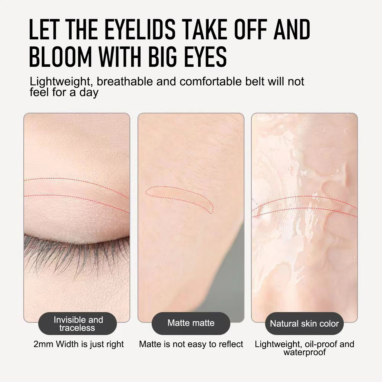 Natural Invisible Double Eyelid Tape Waterproof Eye Lift Tape Stickers for Monolid Hooded Eyes Women Beauty Tools 250807