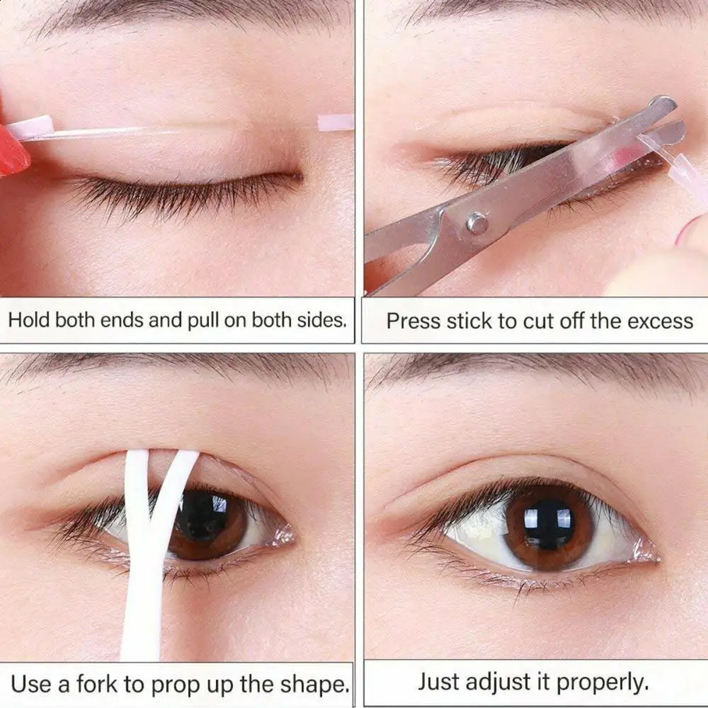 52Pcs Double Sided Super Stretch Invisible Double Eyelid Tape Makeup Tools Big Eyes Eyelid Stickers 250807