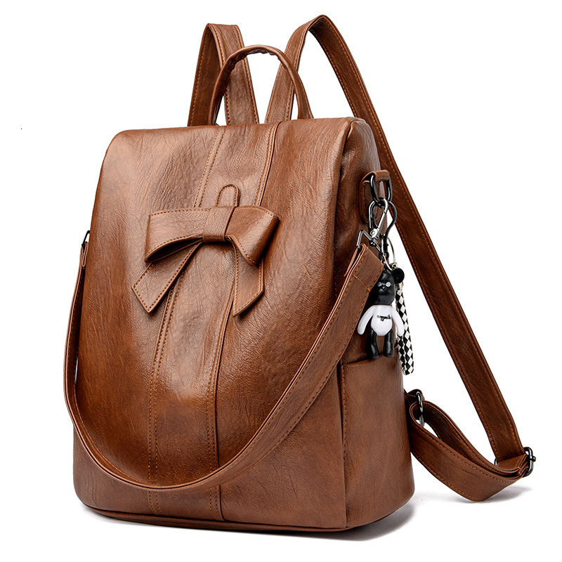 Trendy Anti-theft for Women 2025 New Fashion Large Capacity Multi-use Cute Bow Backpack Travel Bag ddmymoon