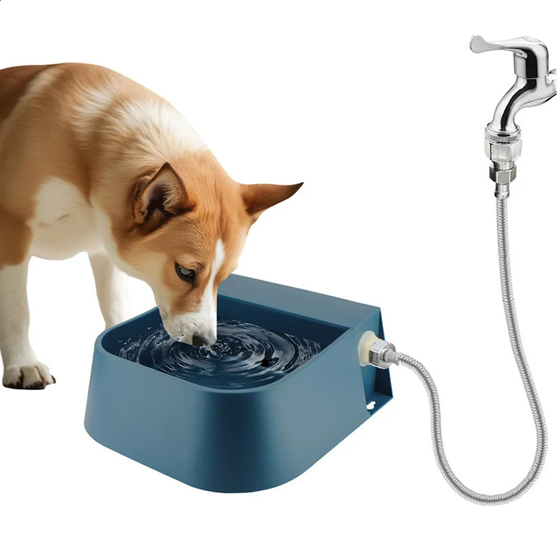 Dog Automatic Water Bowl Dispenser with 1.5m Water Hose 2L Outdoor Auto Fill Pet Water Dispenser for Animal Cat Chickens Rabbits 250805