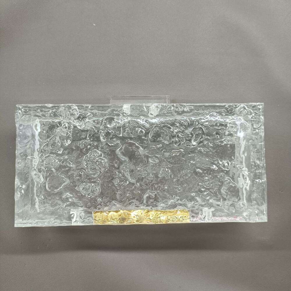 New Evening Ice Crack Transparent Acrylic Women's Handbag Shoulder Crossbody Bag