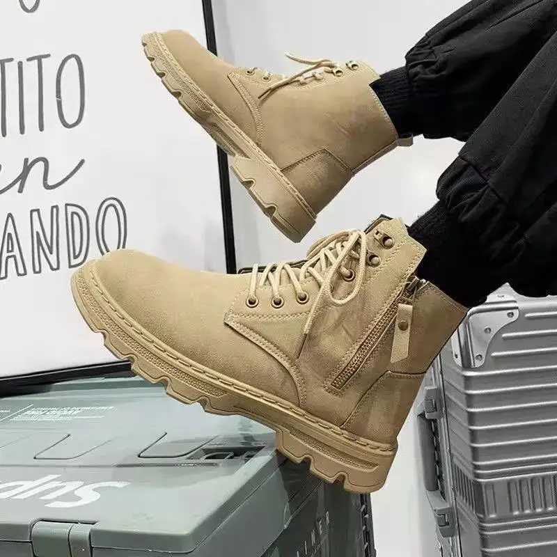 Man Shoes Warm Leather Black with Fur Winter Waterproof Boots for Men High Quality New Offers Designer Casual Sale Low Price Y2k W250811