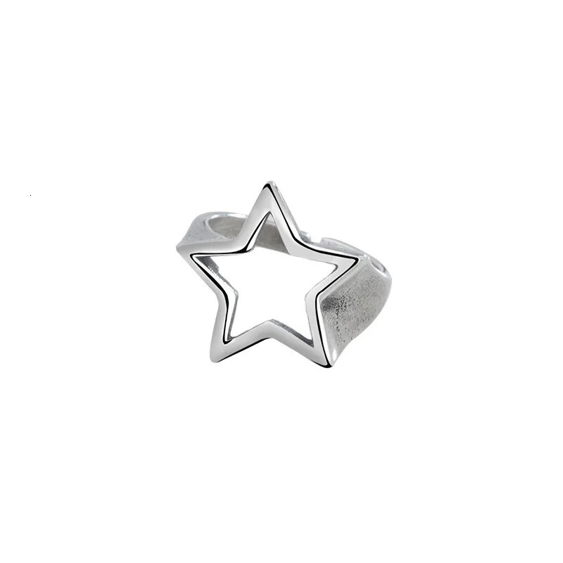 925 Sterling Silver Rings for Women Men Couple Minimalist Handmade Simple Star Ring Party Jewelry Gift Prevent Allergy 250805