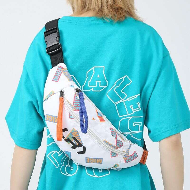 Printed Crossbody Brand Ins Backpack Fanny Pack Small Body Women's Shoulder Chest Bag Men's Fashion