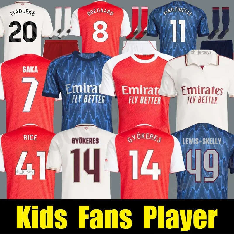25 26 CALAFIORI soccer jerseys RICE SAKA Fans Player ZUBIMENDI MARTINELLI RUSSO football shirt Kids ODEGAARD SAMBI VIEIRA SALIBA HAVERTZ arsenalfootball kits 25 26