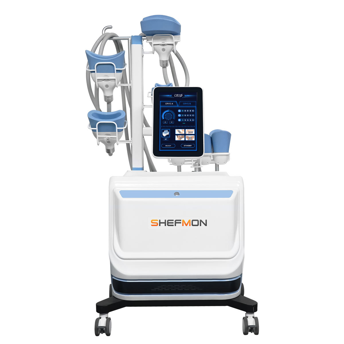 Hot Professional 4 Handles 360 Fat Freeze Criolipolisis Machine 7 Changeable Heads Fat Freezing Cryotherapy Cryolipolysis Double Chin Removal Slimming
