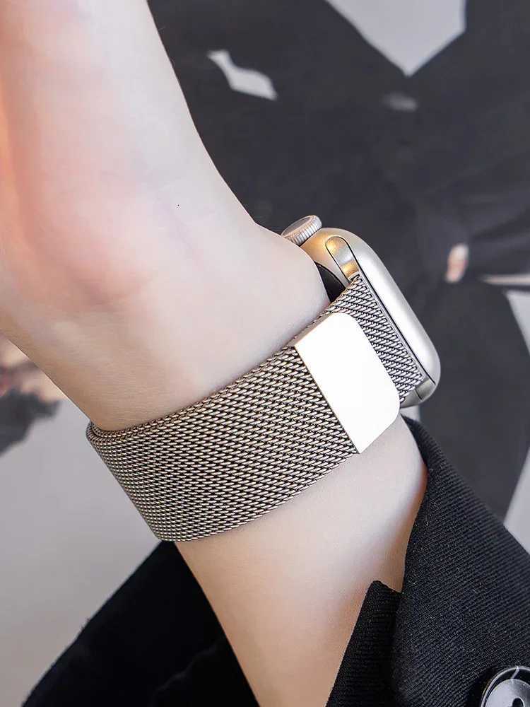 Milanese Strap For Apple Watch Ultra 2 49 46mm 42mm 44mm 40mm 45mm 41mm 38mm Bracelet For iWatch Series 10 9 3 6 5 SE 7 8 Strap W250811