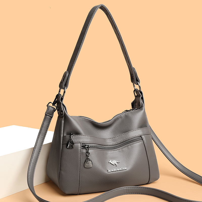 Soft Leather Underarm for Women 2025 New Versatile Middle-aged Mom Multi-compartment Large Capacity Single Shoulder Crossbody Bag ddmymoon