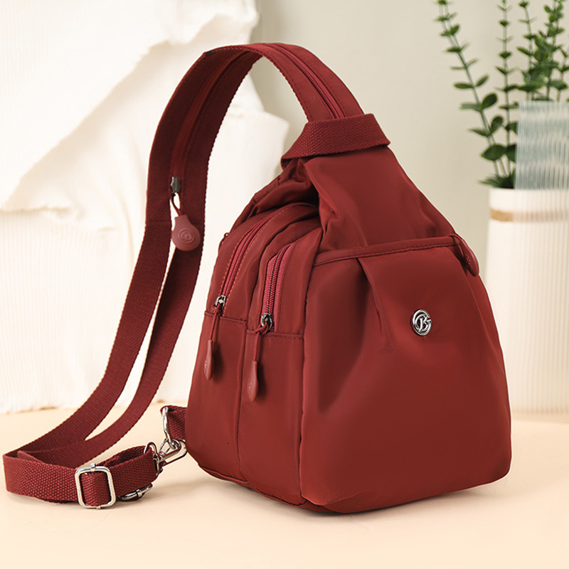 Waterproof Nylon Cloth Women 2025 New Multi-Functional Small Backpack Outdoor casual Chest Crossbody Bag ddmymoon