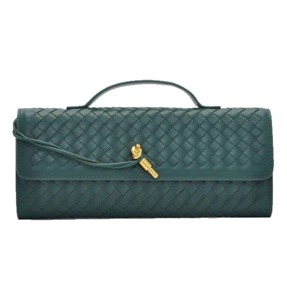 High-end Woven Single-shoulder Baguette Fashionable Exquisite Horizontal Clutch Evening Versatile Women's Crossbody Bag