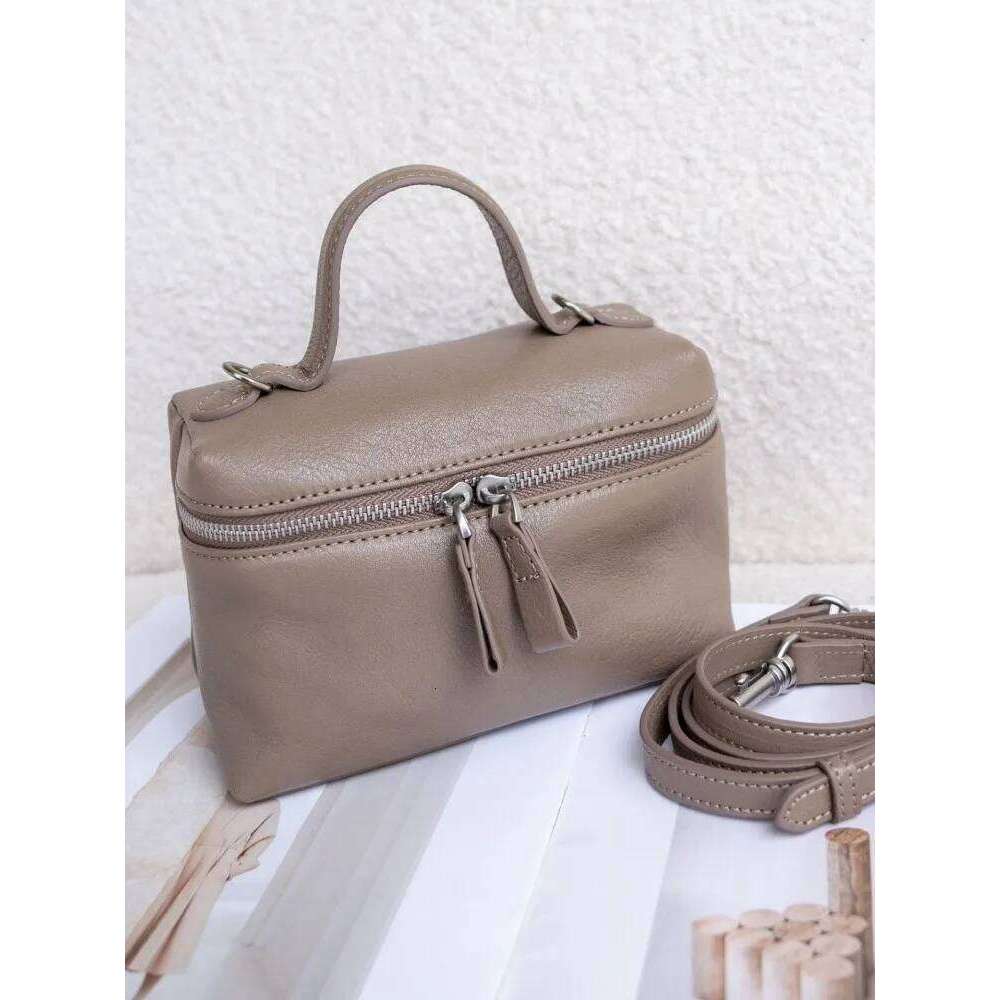Women Genuine Leather Single Shoulder Casual Small Bag Tote Handbag Ladies Zipper Solid Color Vintage Design Messenger Bags