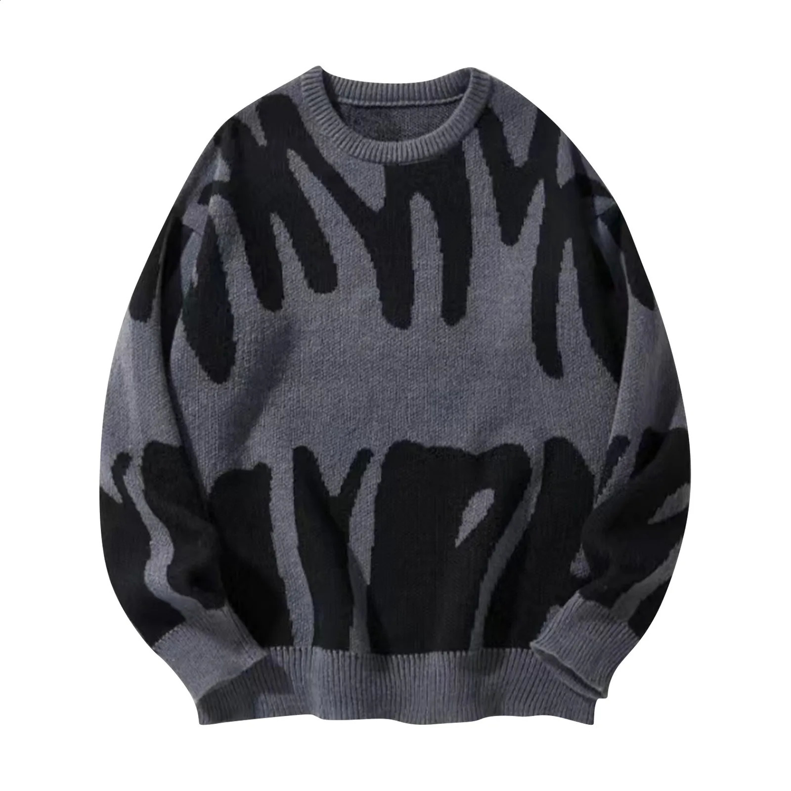 Unisex Sweaters Pullovers Autumn And Winter Fashion Abstract Letter Jacquard Sweater With Warm And Thick Contrast Color Knit 250811