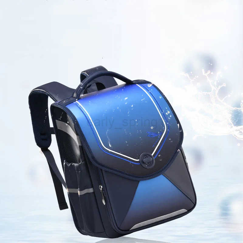 High Quality Orthopedic School Bag Children PU Leather Backpack for Boys and Girls Kid Metal Hasp Japan Randoseru Student Book Bag T250811