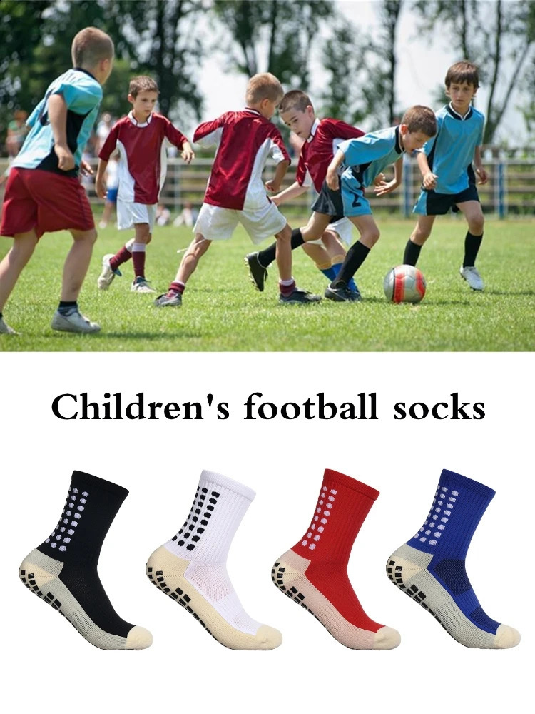 3 pairs of mid length childrens sports football socks with anti slip to absorb sweat 3338 250805