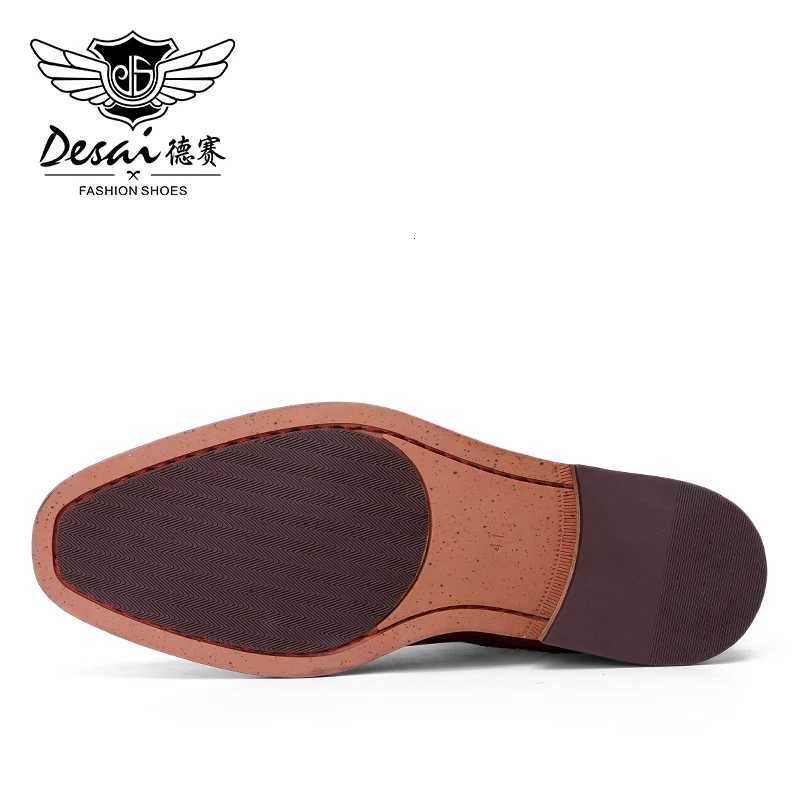 Desai Winter New Dress Chelsea Boots Genuine Leather Fleece Lined Formal Shoes Business Work Shoes Patent Leather Shoes Gifts W250811