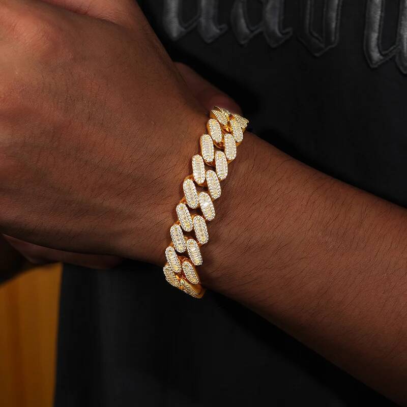 TUHE High Quality New 14mm Cuban Link Necklace Men Mossanite Sterling Silver 925 Chains Necklaces Hip Hop Jewelry