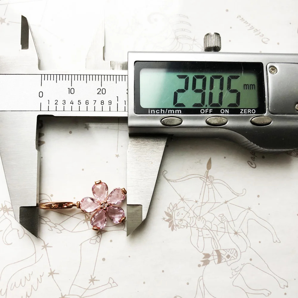 925 Sterling Silver Pink Flower Pendant Charm Trendy Women Girls Fashion Jewelry Romantic Lucky Gift 250807