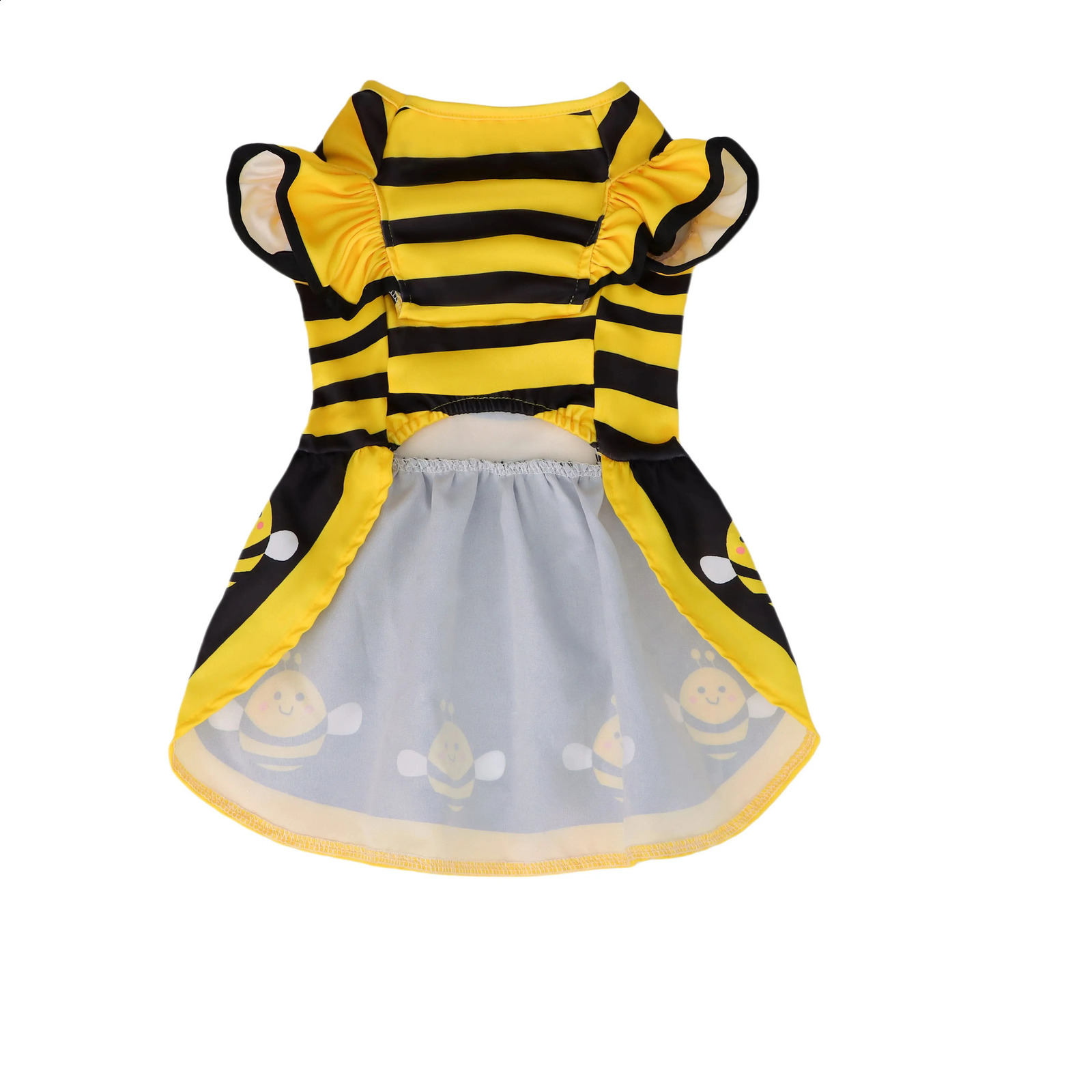 Dog Dress Cute Bee Pet Bee Costumes Yellow Cartoon Bumble Bee Stripes Dog Kitten Cat Puppy Pet Apparel for Party Halloween 250806