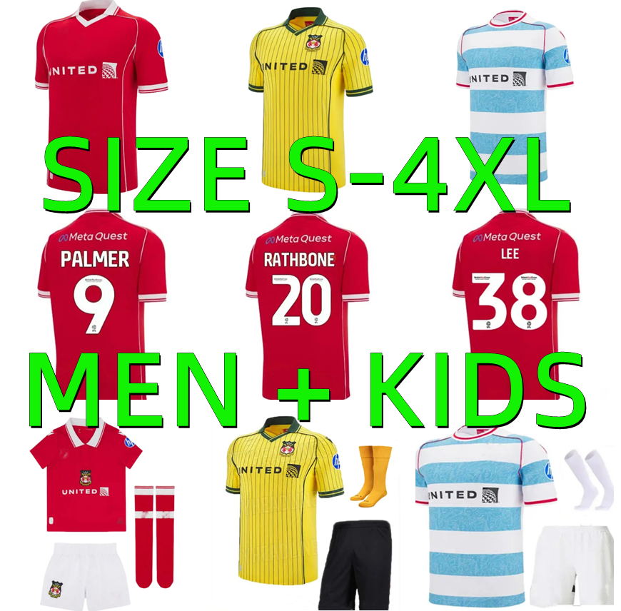 2025 2026 Wrexham soccer jerseys 25 26 Mullin Jay Rodriguez Ollie Palmer Jack Marriott Sam Smith Steven Fletcher Ryan Longman Rathbone football shirt Men kids kits