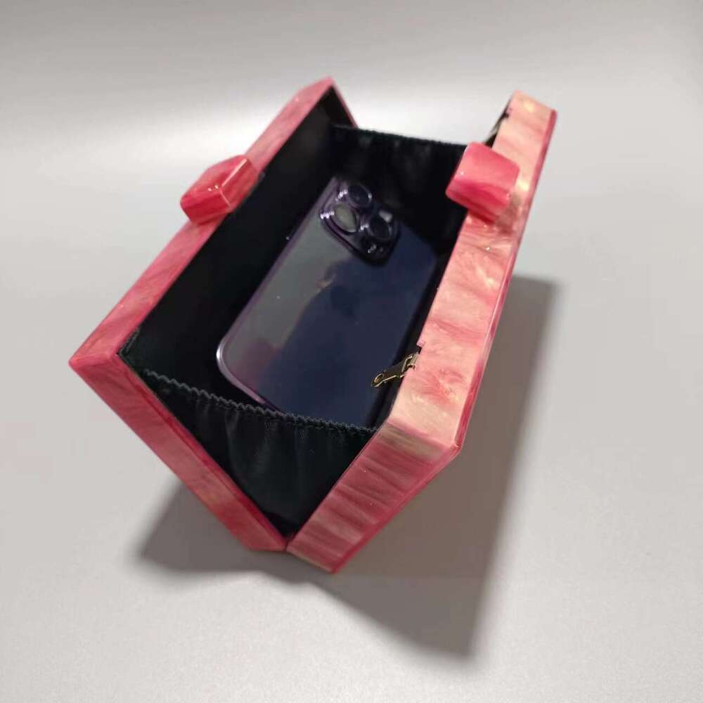 Women's New Starry Sky Acrylic Evening Single Shoulder Crossbody Wedding Banquet Clutch Chain Bag