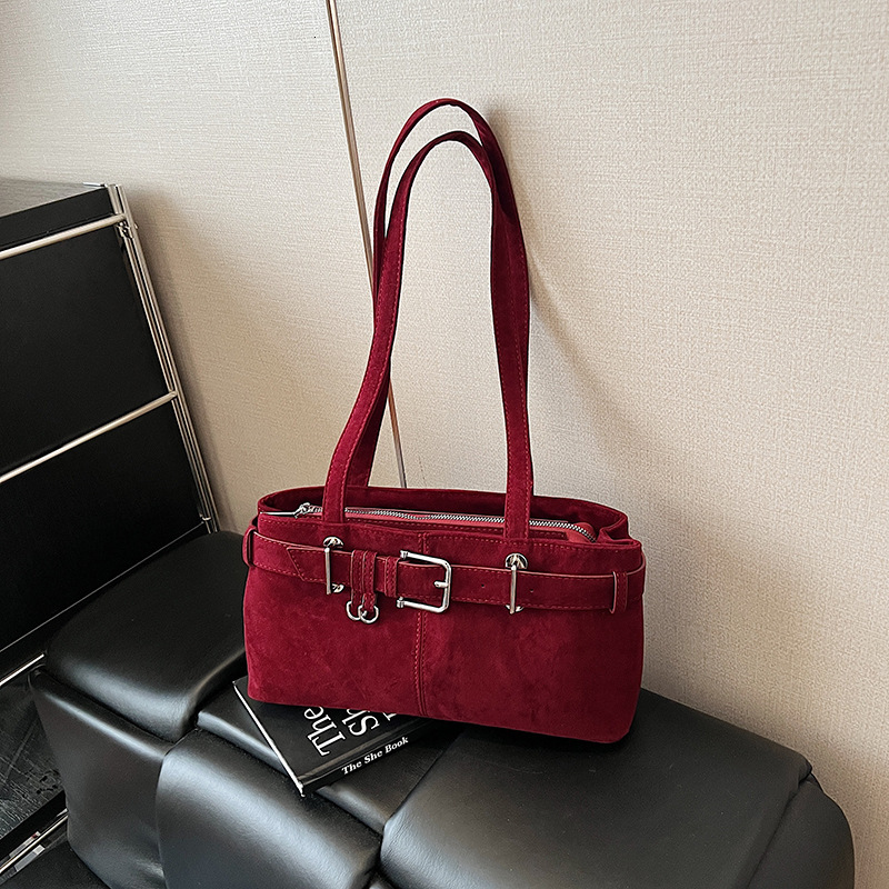 Suede Underarm Women 2025 Autumn Winter New Korean Fashion Single Shoulder Bag for Work Commute ddmymoon