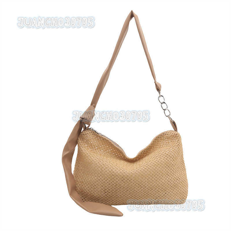 2024 Summer New Niche Underarm Bag Simple Straw Bag Large Capacity Crossbody Shoulder Bag H250809