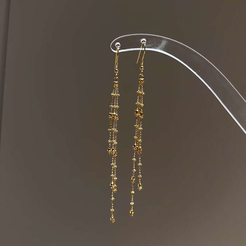 Tassel Long Chain Ear Hooks Designer 2025 New Korean Style Jewelry High-end Sense Face-slimm Earrs