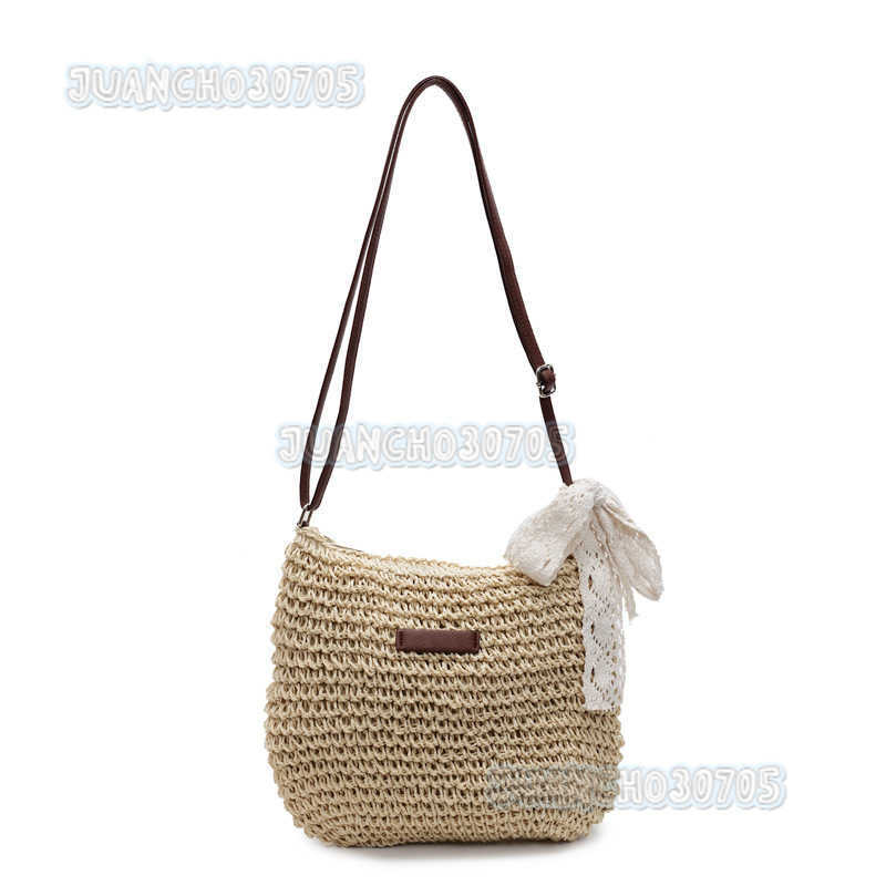Crossbody Woven Straw Bag for Women Large Capacity 2025 New Summer Versatile Bucket Bag Beach Vacation Beach Bag H250809