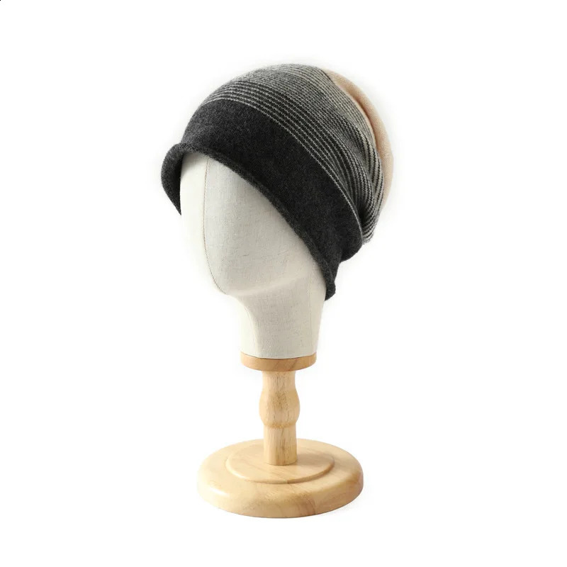 100% Merino Fine Wool Slouchy Beanie Soft Fashionable Rolled Edge Warm Knit Unisex Autumn Winter Casual Daily Wear 250805