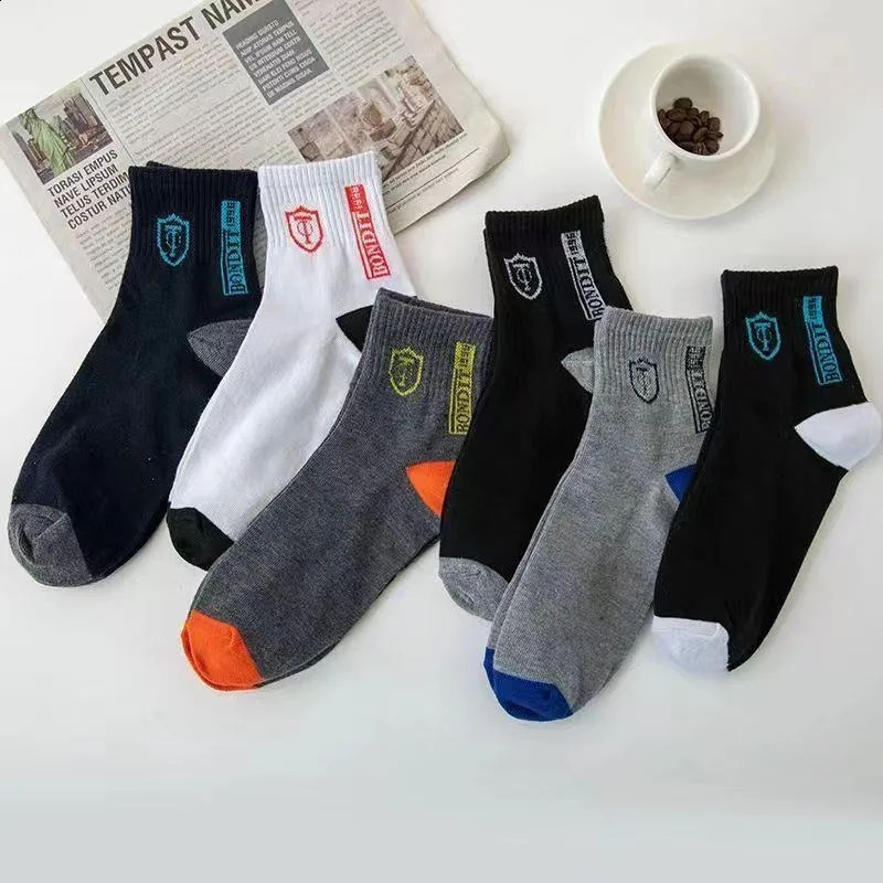 10 pairs Breathable Mens Basketball Crew Socks for Spring and Fall Sweat Absorption Deodorant Sports Stockings 250805