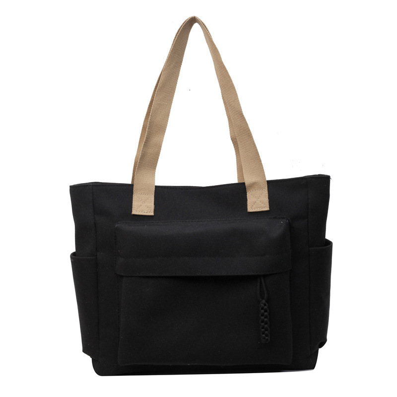 Canvas Women New Trendy Shoulder Large Capacity Casual Versatile Commuter Tote Bag