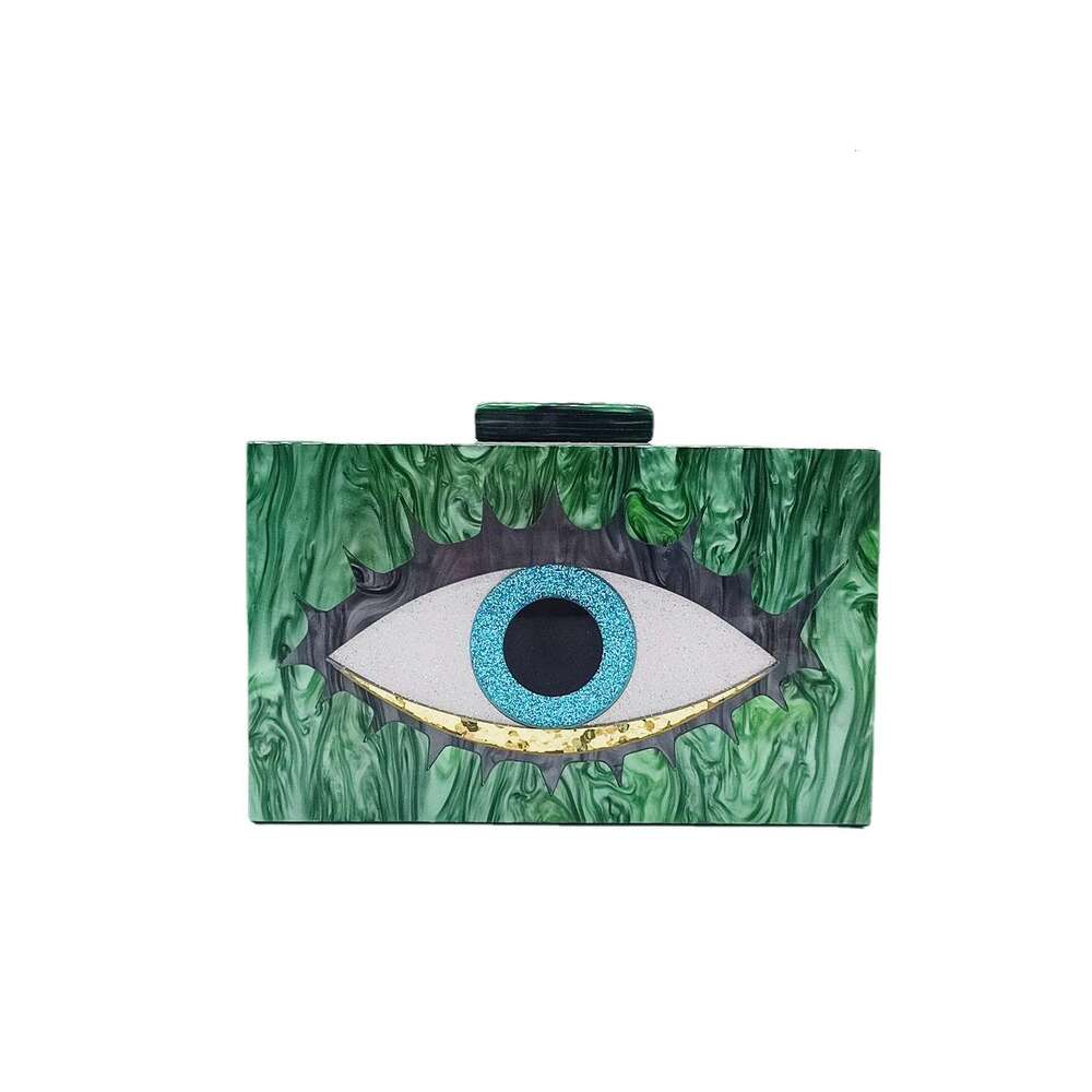2022 New Acrylic Eye Style Evening Clutch Chain Crossbody Bag