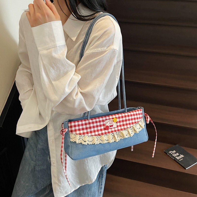 Niche High-End Underarm Commuter for Women 2025 New Style Girly Fashion Handbag with Bowknot Shoulder Bag ddmymoon