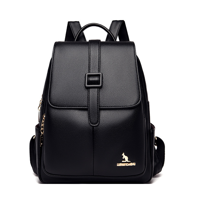 Soft Leather Backpack for Women, New Korean Style, Versatile Large Capacity Women's Backpack, Travel Mommy Bag, Student School Bag ddmymoon