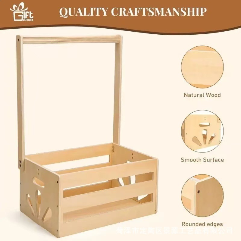Wooden Storage Box Clothing Gift Box with Storage Rack Can be used for storing bags 250811
